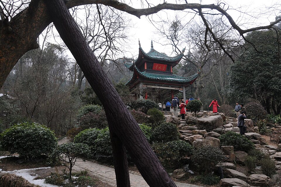 岳麓山爱晚亭实景（拍摄于2008年冬季，非秋色）